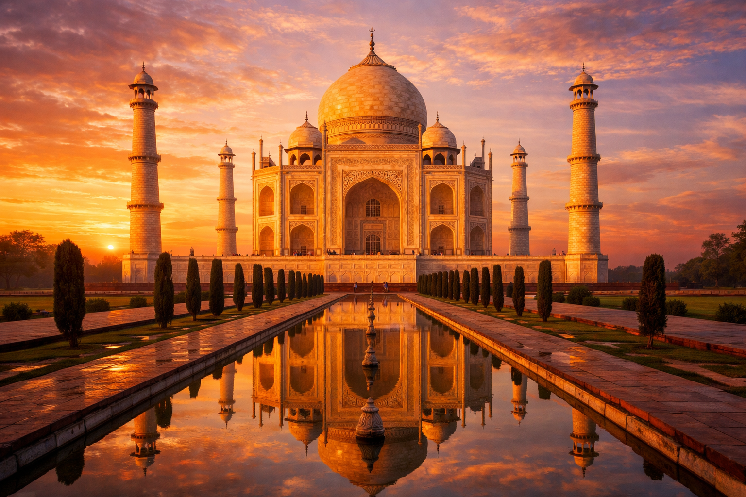 Taj Mahal Sunrise View